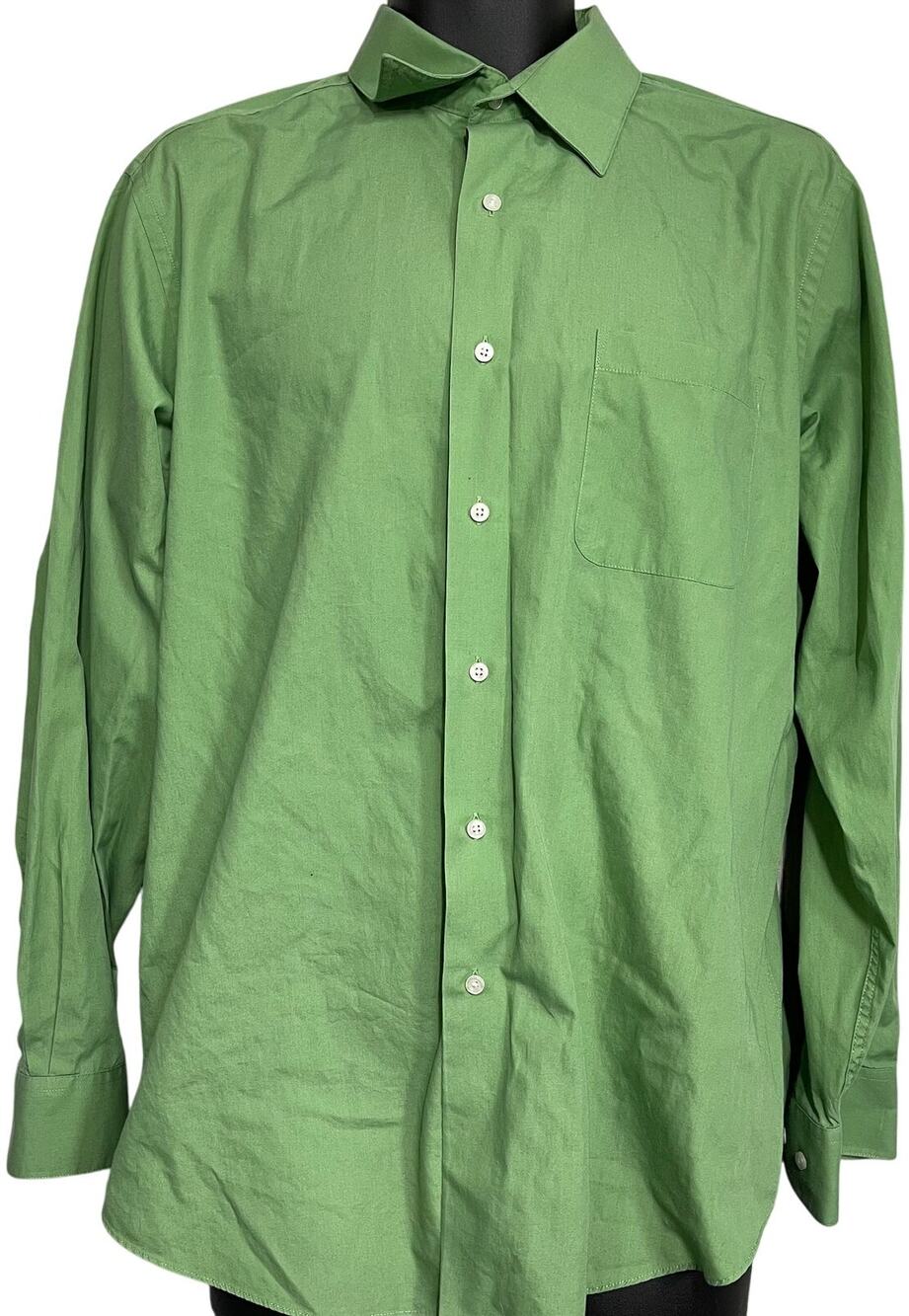 Vintage Colours Alexander Julian Shirt Mens L Green Long Sleeve Cotton Button Up